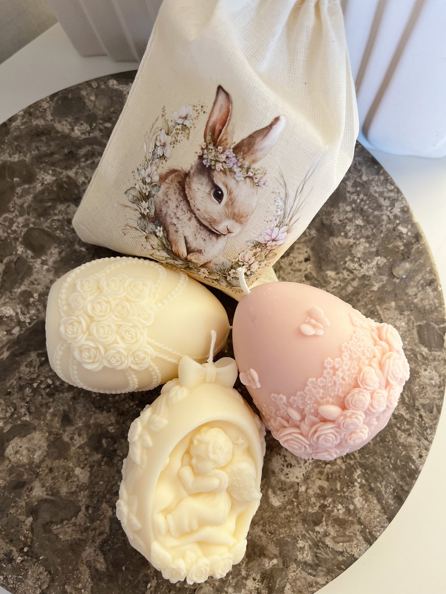 Easter Egg Candle Set: 3 Easter Eggs & Gift Bag
