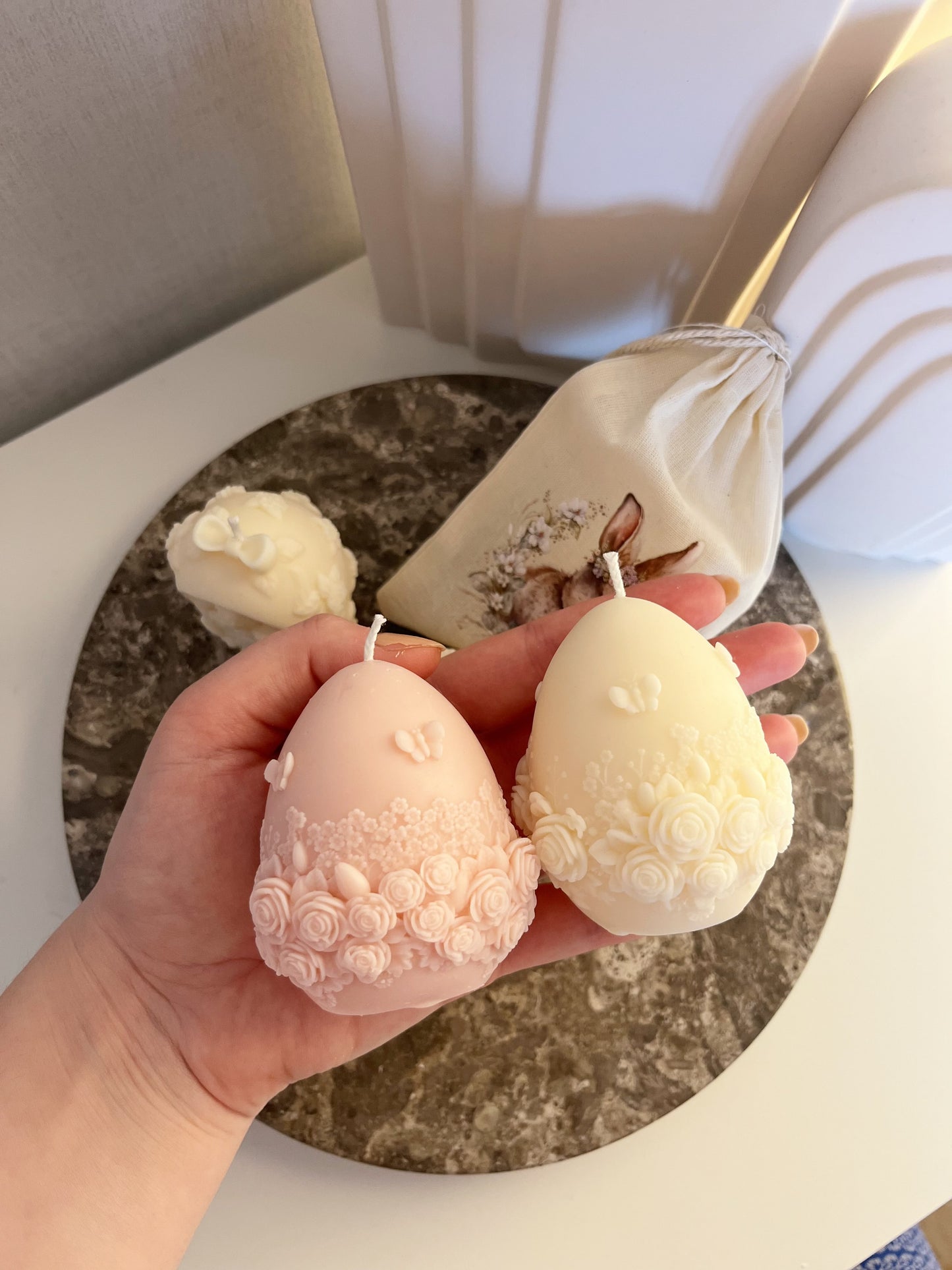 Easter Egg Candle Set: 3 Easter Eggs & Gift Bag