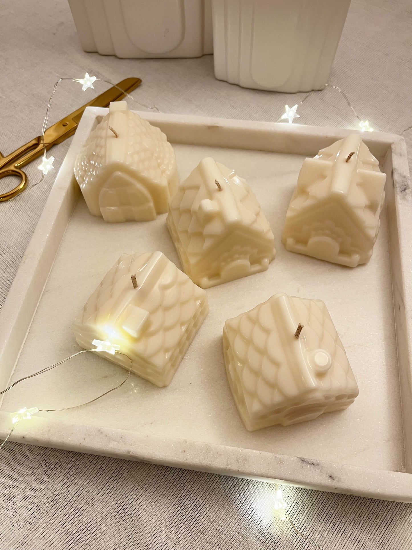 Gingerbread House Candles - 3 Pack