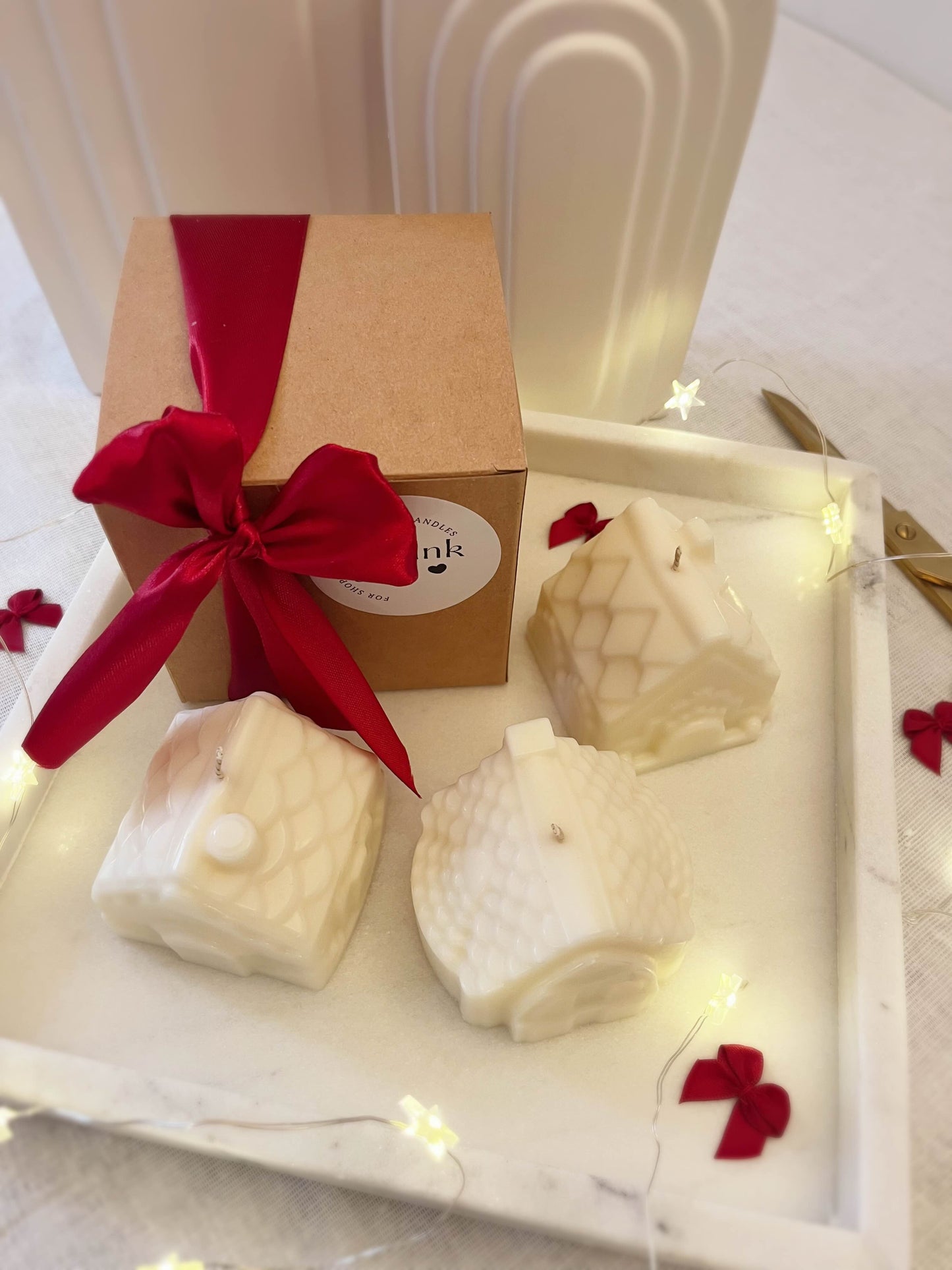 Gingerbread House Candles - 3 Pack