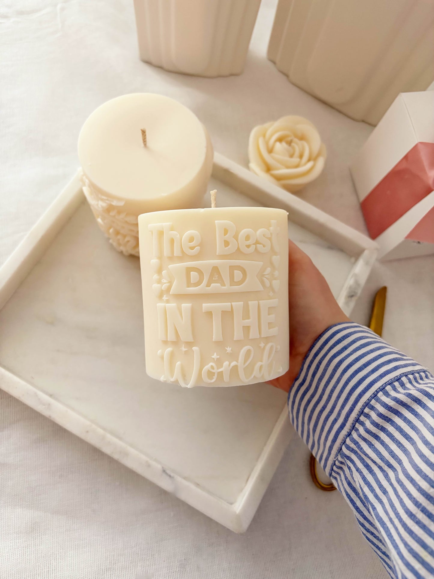 Personalized Best Dad Candle | Custom Name Gift – Solheim