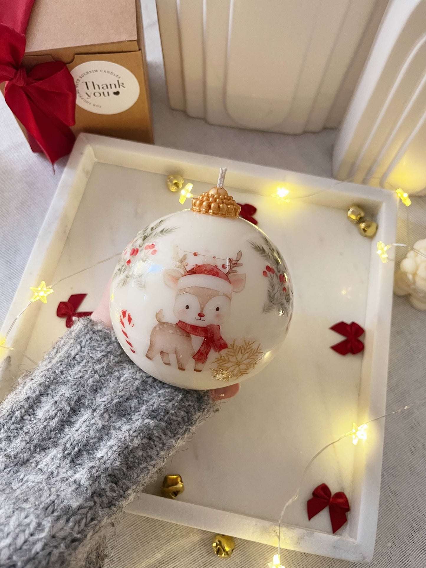 Christmas Ball Candle Medium