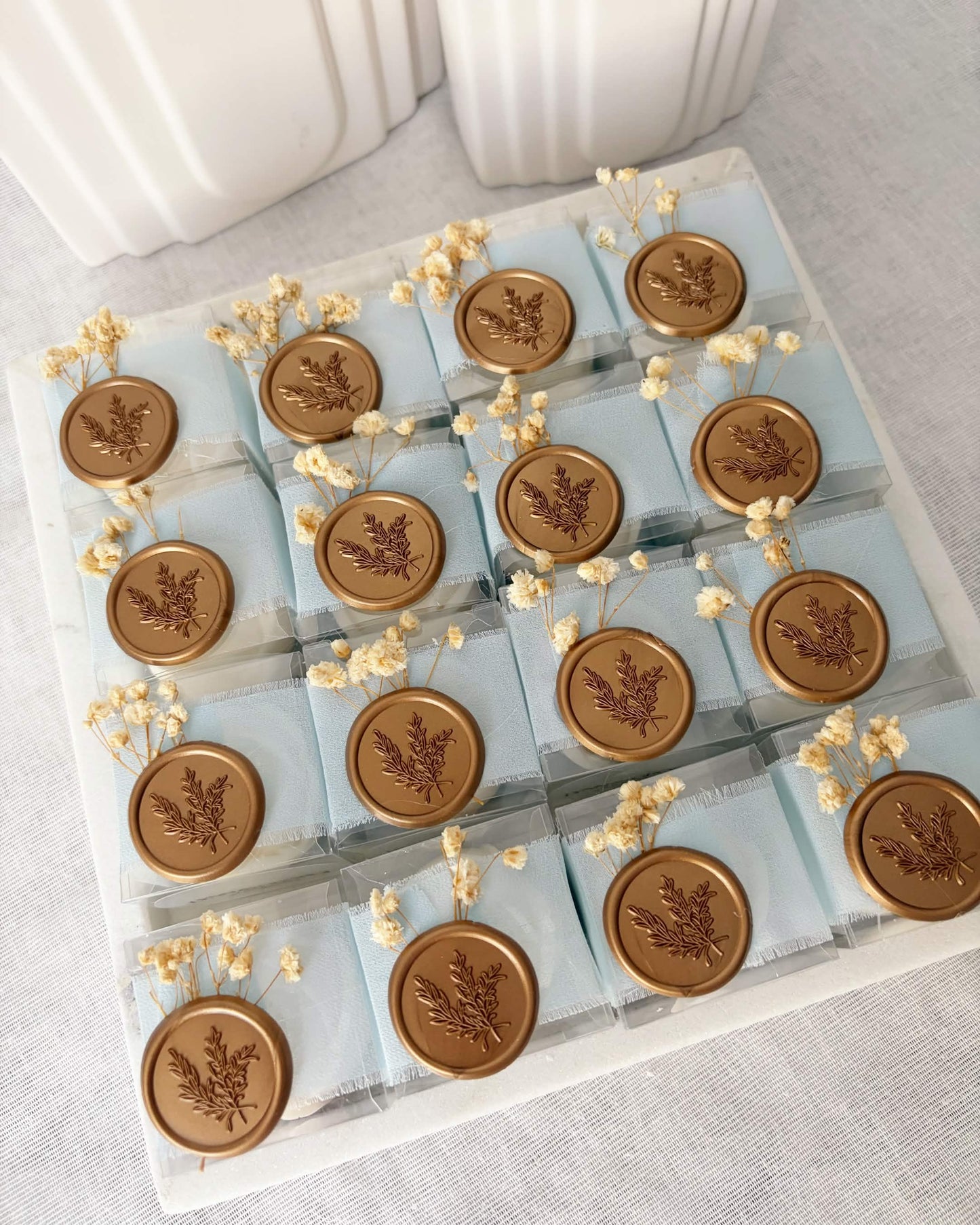 Rose Candle Wedding Favour | Personalised Soy Wax Event Favor | Handcrafted in Sweden